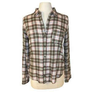 Hollister | Plaid Button Front Flannel Shirt | Size S